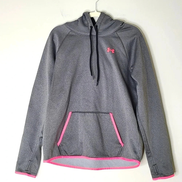 Under Armour Gray & Pink Storm Fleece Hoodie L - Picture 2 of 6